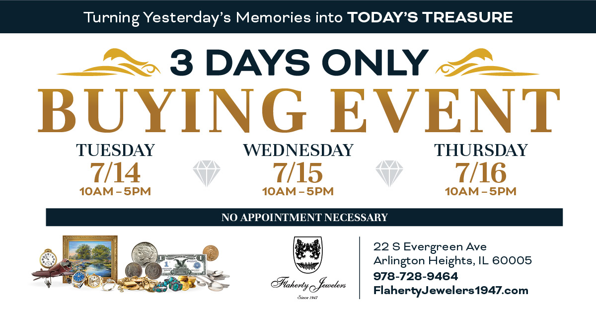 TR Flaherty Jewelers July 2026 event Digital 1200 x